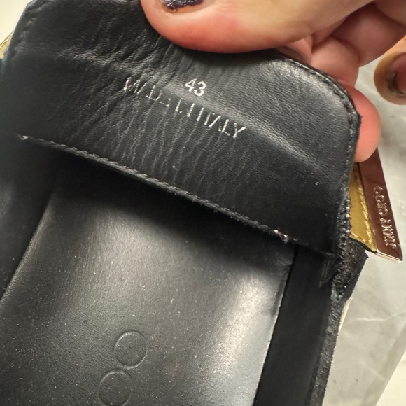 Jimmy Choo men’s chrome gold loafers size 43 - Picture 9 of 11